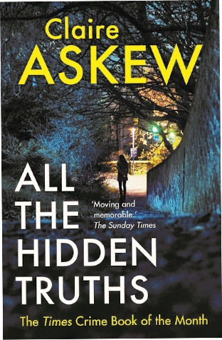 The cover of All The Hidden Truths shows a lone female figure standing in the middle distance, silhouetted under streetlight.